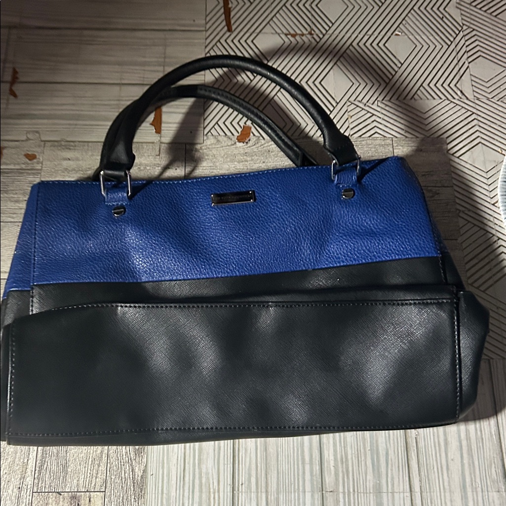 New York & Company Blue And Black Tote Bag
